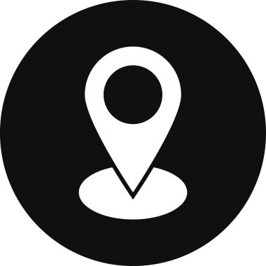 pin haritası simgesi katı biçimi