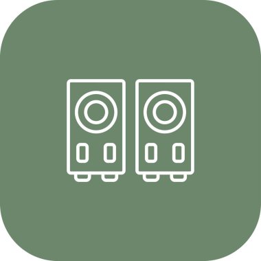 Modern b 'nin vektör illüstrasyonu hoparlör simgesinden yoksun