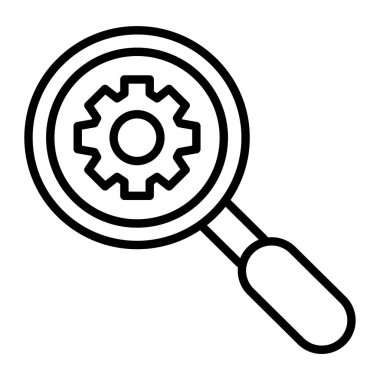 Büyüteç simgesini, anahat stili