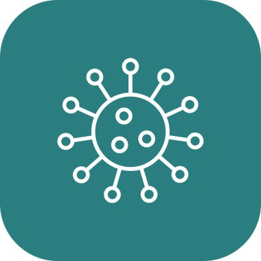 Benzersiz mikrop vektör çizgisi simgesi