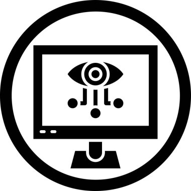 Monitör. Web simgesi basit illüstrasyon