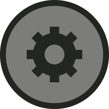 Çarklı dişli vektörü yuvarlanmış simge