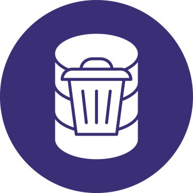 Çöp kutusu. Web simgesi basit illüstrasyon