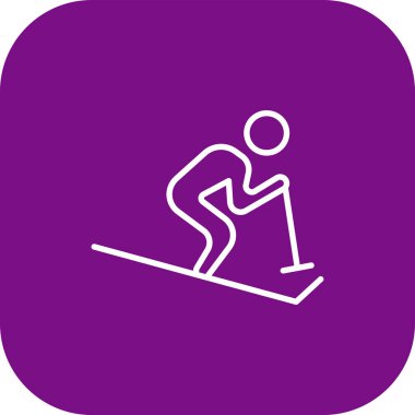 Web için kayak tahtası simgesi, vektör illüstrasyonu