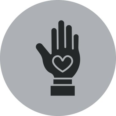 Kalp ikonu vektör illüstrasyonu