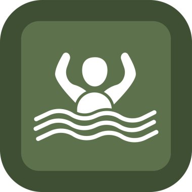 yüzme ikonu vektör illüstrasyonu