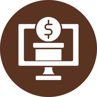 İş ve finans simgesinin vektör illüstrasyonu