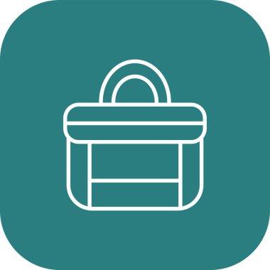 Çanta simgesi soyut grupta izole edildi