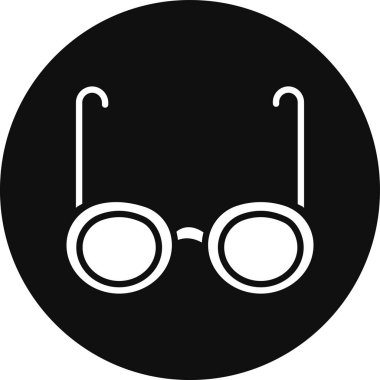 Gözlük. Web simgesi basit illüstrasyon
