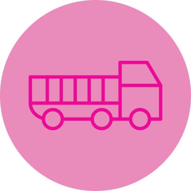 Eşsiz kargo kamyonu vektör simgesi