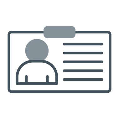 ID kart simgesi vektör illüstrasyonu