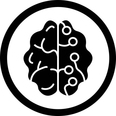 Beyin. Web simgesi basit tasarım