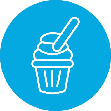 dondurma ikonu vektör illüstrasyonu