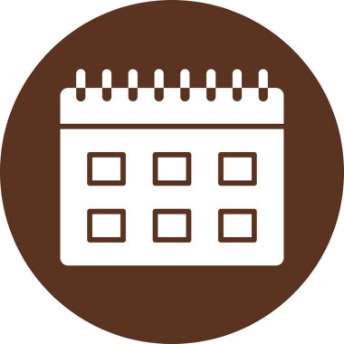 Takvim simgesi vektörü izole edildi