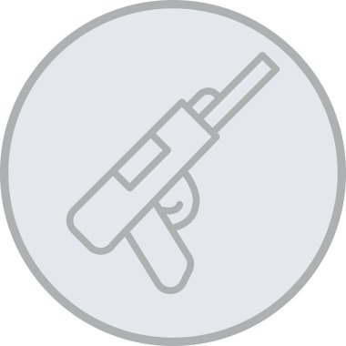 silah simgesi soyut arkaplanda izole edildi