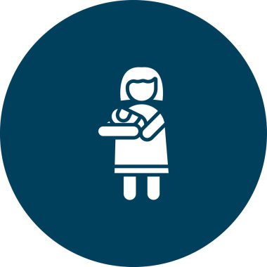 kız simgesi soyut arkaplanda izole edildi