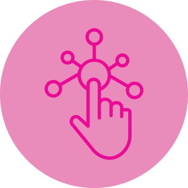 Parmak simgesi ile el, vektör illüstrasyon tasarımı