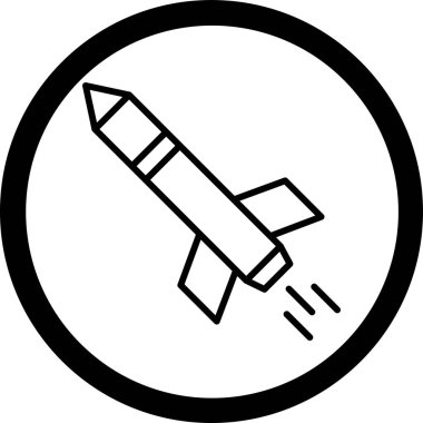 roket ikonu vektör illüstrasyonu