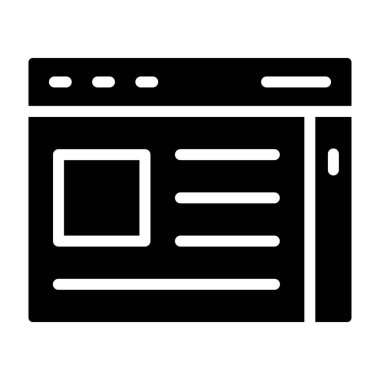 Web tasarım simgesi, vektör illüstrasyonu