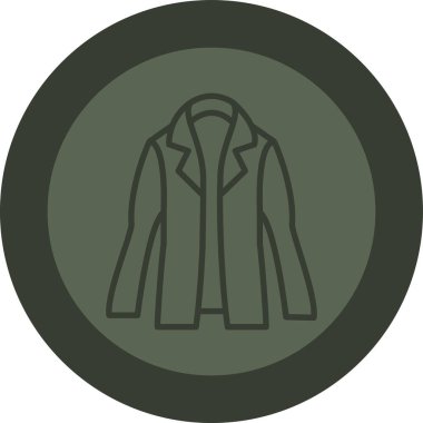 Bir kadın ceketi simgesinin vektör çizimi