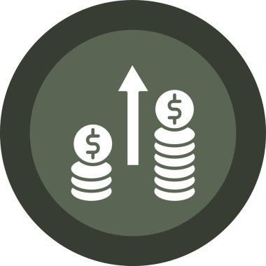 Dolar. Web simgesi basit illüstrasyon