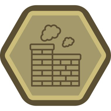 Fabrika simgesi, vektör illüstrasyonu