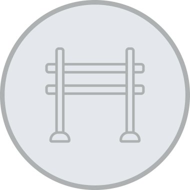 Spor salonu çizgisi simgesi, spor ve egzersiz, halterleri kaldırmak, spor işareti, vektör grafikleri, beyaz arka planda doğrusal bir desen.