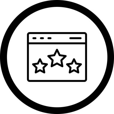 derecelendirme simgesi vektör illüstrasyonu