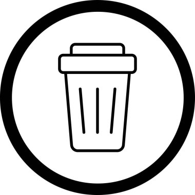 Kahve fincanı simgesi, basit vektör çizimi