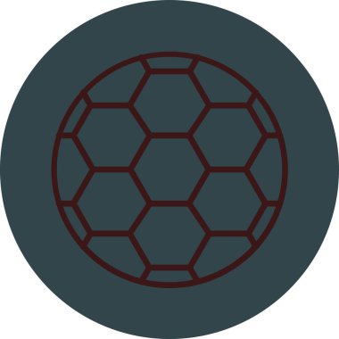 Futbol topu. Web simgesi basit illüstrasyon