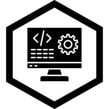 Web geliştirme vektörü simgesi