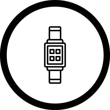 smartwatch simgesinin vektör illüstrasyonu