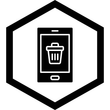 çöp simgesi vektör illüstrasyonu