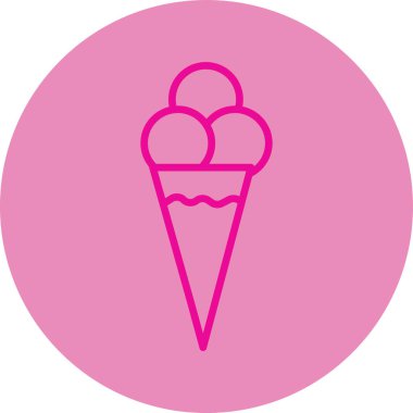 Dondurma simgesinin vektör illüstrasyonu