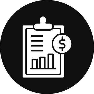 iş raporu simgesi, vektör illüstrasyonu