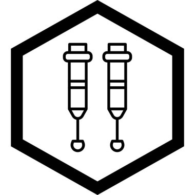 Modern laboratuvar simgesinin vektör illüstrasyonu
