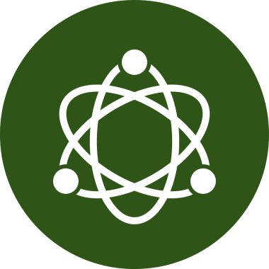 Bir atom simgesinin vektör illüstrasyonu