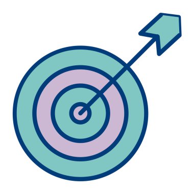 hedef vektör simgesi modern basit illüstrasyon