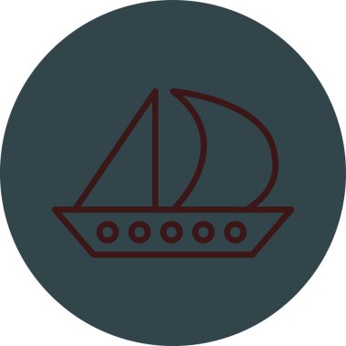 Tekne. Web simgesi basit illüstrasyon