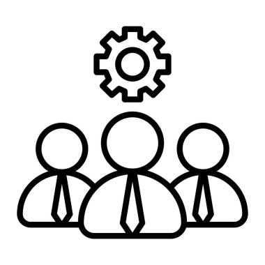 iş takım çalışması simgesi vektör taslağı tasarımı