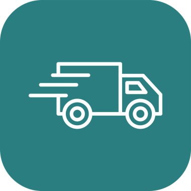 araba dağıtım simgesi, vektör resimleme