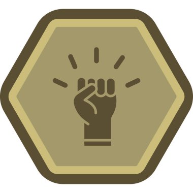 Bir el simgesinin vektör illüstrasyonu