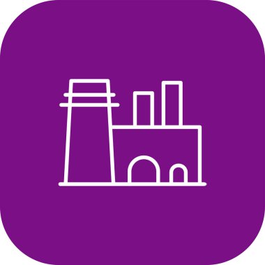 Fabrika simgesi, vektör illüstrasyon tasarımı