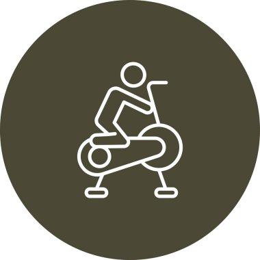 Web ve mobil uygulama tasarımınız için beyaz arkaplanda izole edilmiş egzersiz ikonu vektörü, spor salonu logosu konsepti