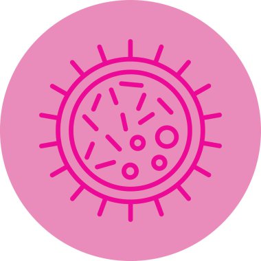 Bir virüs simgesinin vektör illüstrasyonu