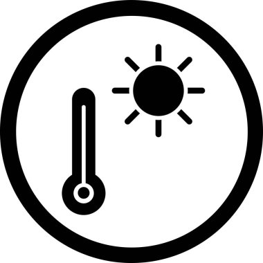 termometre simgesi vektör illüstrasyonu