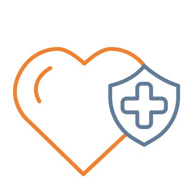 çapraz simge vektör illüstrasyon tasarımı olan kalp