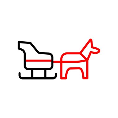 Hayvan köpek ikonu vektörü. İnce çizgi işareti. izole edilmiş sınır sembolü çizimi