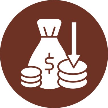 Para simgesinin vektör illüstrasyonu