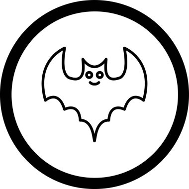 vector illustration of bat icon